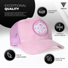Urban Effort Mesh Back Cap - for Men and Women Baseball Hat 5-Panel Trucker Hat - Great Snapback Closure for Hunting & Hiking (Pink)