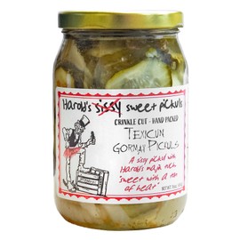 Harold's - Sissy Sweet Crinkle Cute Pickles Slices - Sweet and Spicy Habanero Pickles and Onions - Zesty Bread and Butter Style Pickles - Made in Texas