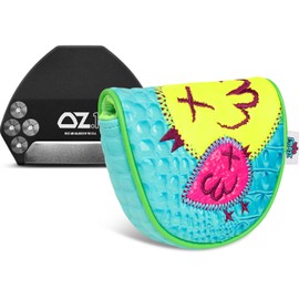 Big Crazy DF3 Putter Cover - Funny Birdie Design Golf Head Covers with PU Leather- Magnetic Closure - Driver Headcover Mallet Putter Cover for OZ1 MEZZ 1 MEZZ1 MAX Putters - Practical Golf Gift