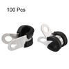 HARFINGTON 100pcs 304 Stainless Steel Cable Clamps 5/16 Inch Rubber