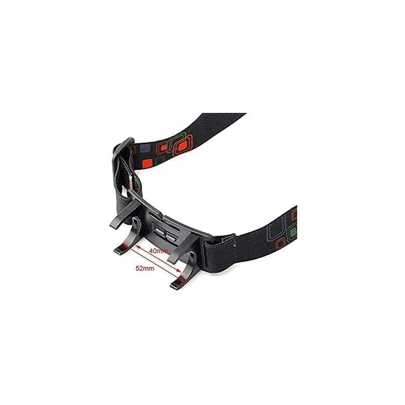 Black Flashlight Clip Buckle Headband Adjustable Head Belt Head Strap