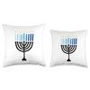Hanukkah Minimalistic Menorah Hanukkah Throw Pillow