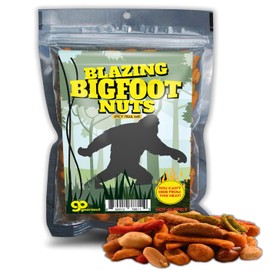 Blazing Bigfoot Nuts Spicy Trail Mix - Funny Sasquatch Design - Spicy Snacks for Men and Women - Premium Blend, Made in the USA