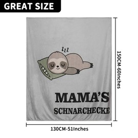 Magicoco Dad Cuddly Blanket Gifts for Dad, Sloth Blanket from Daughter Son, Dad's Snoring Blanket for Men, Father's Day, Birthday