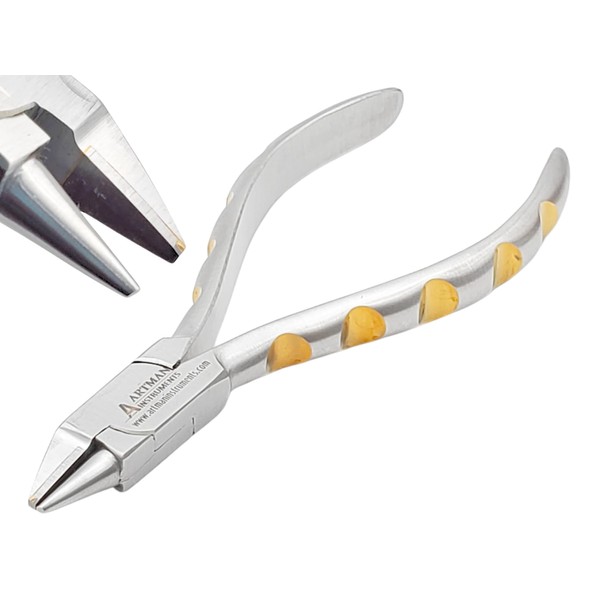 Adams Pliers With Tungsten Carbide Inserts Orthodontic arch forming Wire bending clasp forming Golden Dot Series ARTMAN Brand