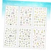 Beavorty DIY Nail Supplies Easter Bunny 6 Sheets Nail Art