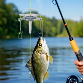 Saltwater Fishing Hooks | Bait Cage Trap Fishing Hooks - Professional Six Claw Easy Handling Rigs for Lake Beginners Bass River Boat Pond Kayak