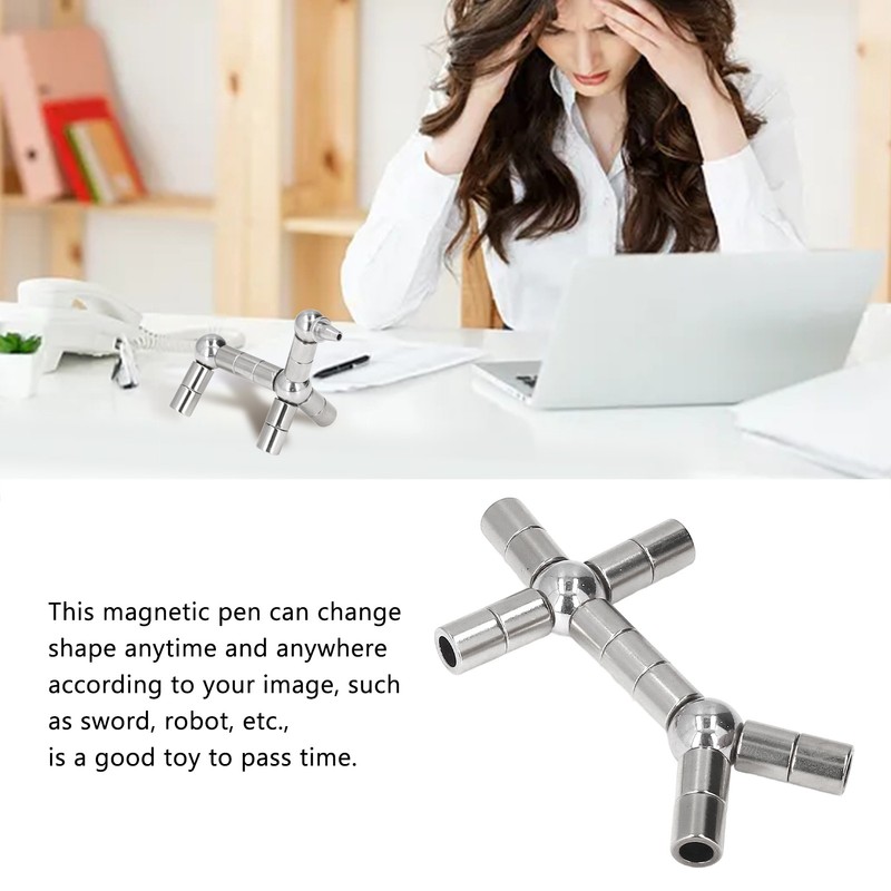 Magnetic Pen Toy Stress Relief Decompression Magnetic Metal Writing Pen