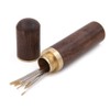 Self Threading Needles Stainless Steel Embroidery Needles with Wooden Needle