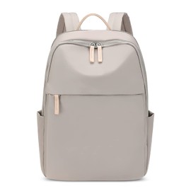 DORRISO Fashion Women Backpacks Travel Daypack for 14 or 16 inch Laptop Lightweight Casual College Bag Large Capacity Schoolbag Vacation Waterproof Ladies Rucksack M Grey A