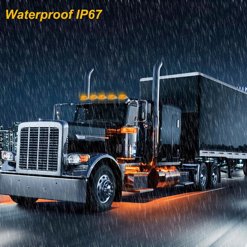 DUNTUO 34LED Amber Cab Marker Light 5pcs Top Roof Running