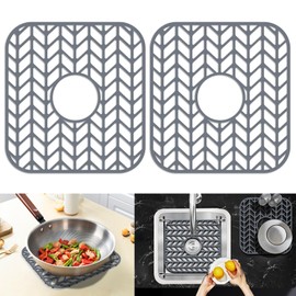 JOOKKI Sink Protectors for Kitchen Sink12.25"X11.5"Center Sink Mat 2pcs