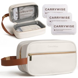 CarryWise Breast Milk Cooler Travel Bag with 3 Ice Pack, Waterproof Breastmilk Cooler Storage Bag, Portable & Versatile Insulated Cooler Bag with Buckle Handle for Nursing Mom Daycare