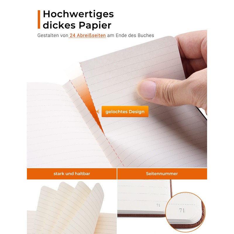 AISBUGUR Notebook A6 Pack of 2 Small 9 x 14