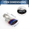 INFINAUTO Slant Exhaust Vent Longtail Tube Fits Honda Civic 2016-2019