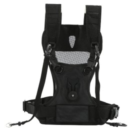 Dual Camera Strap, Adjustable Multi Carrying Dual Camera Harness with Side Holster & Secure Strap, Breathable Comfortable Double Shoulder Camera Strap for Photographer, Hiking, Climbing, Travel Use