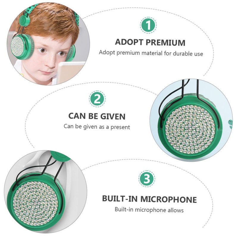 Gatuida Over Ear Headphones with Microphone Soft Earmuffs Comfortable Dinosaur