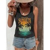 Summer Beach Tops for Women Boho Sunshine Graphic Racerback Tank