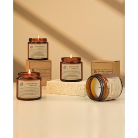 4 Velas Aromáticas Decorativas,Velas Aromáticas Bath and Body,Velas Decorativas Cumpleaño,Vela para Recuerdos,Regalos para Mujer-Hombre-Maestras,Vela Aromaticas Hecho Mano Cera de Soya (4 aromas)
