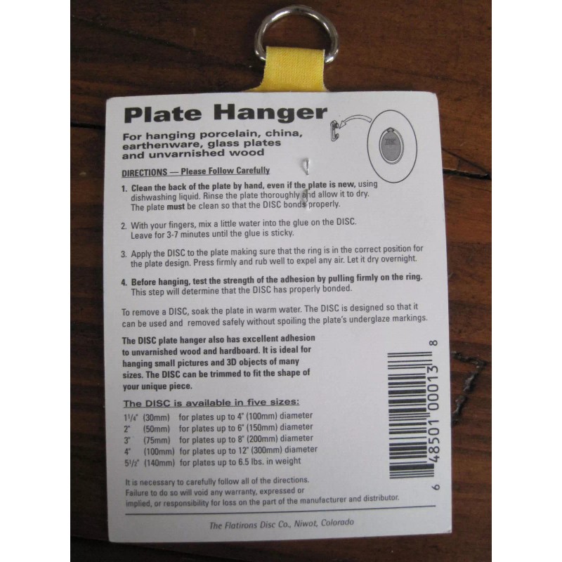 The Flatirons Disc Co. NEW DISC ADHESIVE PLATE HANGER 3
