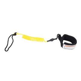 KIMISS Snowboard Leg Leash, Surf Lead, Stand Up Paddle Board, 5mm Coil Spring Leg Foot Rope, Surf Leash for Surfboard (Yellow) (Yellow)