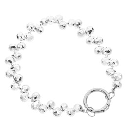 Operitacx Beaded Keychain Wristlet for Women Cute Crystal Bead Keychain Bracelet Stylish Phone Charm Lanyard Wrist Strap