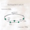 CRMAD Heart Green CZ Anklet for Women S925 Sterling Silver