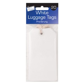 Just Stationery Luggage Label - White (Pack of 20)