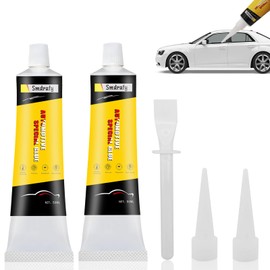 Scheibenkleber Auto,2 Stück Karosserie Dichtmasse Auto,KarosserieKleber Schwarz,Kleber für Türdichtung Auto,KFZ Dichtmasse Schwarz,Schnelle Aushärtung,Wasserdicht,Hochtemperatur,Gute Abdichtung,100ML