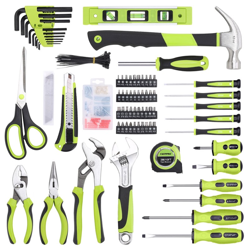 FASTPRO 220-Piece Home Tool Set, Household Repairing Tool Kit, with