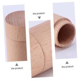 FRCOLOR 1pc Natural Wooden Lip Balm Tube Container for Cosmetic Products Refillable Odor Suitable for Lip Balm Lotion