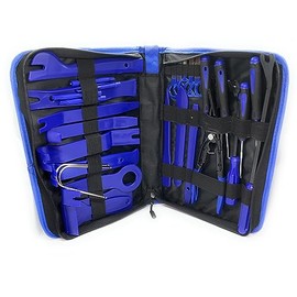 sound-way - 102pcs Trim Removal Tool, Auto Push Pin Bumper Retainer Clip Set Fastener Terminal Remover Round Handle Crowbar Pry Kit