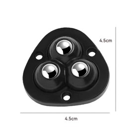 Holyfire Mini Caster Wheels Set of 8, 360 Degree Swivel Mini Castor Wheels, Self-Adhesive Ball Bearing Rollers Use for Small Appliances, Trash Can, Storage Box, Furniture Use, White-8pc (Black-8pc)