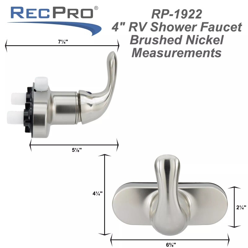 RecPro RV Shower Faucet Diverter Valve Single Lever | 4