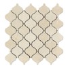 Crema Marfil Spanish Marble Lantern Arabesque Mosaic Tile, Polished