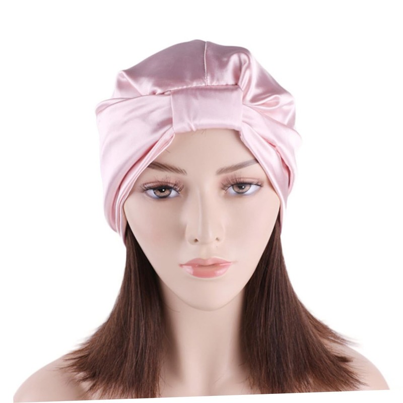 Outanaya 1pc Satin Sleep Bonnet Double Elastic Turban for Hair