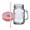 Set of 4 Mason Jar Lids with Hole, Preserving Jar