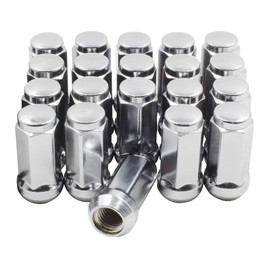 IINAWO 23 Chrome 1.75" Lug Nuts 14X1.5 with Aftermarket Wheels Front Left Rear Right Steel for Jeep for Gladiator 2020-2023 for Wrangler 2018-2023