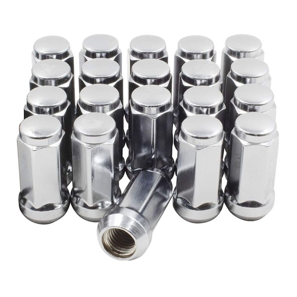 IINAWO 23 Chrome 1.75" Lug Nuts 14X1.5 with Aftermarket Wheels