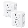 LENCENT 2 to 3 Prong Outlet Adapter, 2 Pack 2