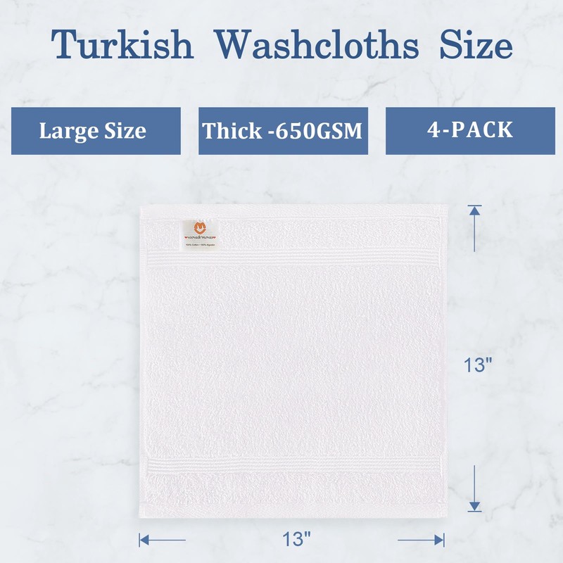 VOOVA & MOVAS Face Cloths for Washing Face Cotton,Hotel Washcloths