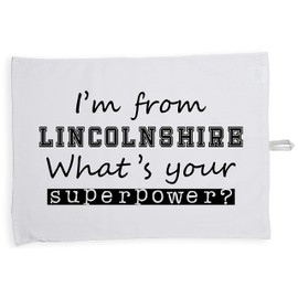 Hippowarehouse I'm from Lincolnshire What's Your Superpower? Tea Towel Eco Printed Dish Cloth Kitchen accessory 50cmx70cm 100% Cotton