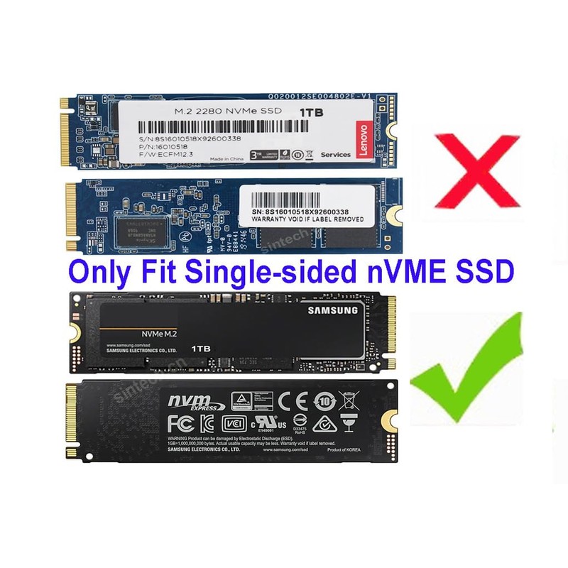 Sintech M.2 nVME 2242 to 2280 Extension Card Support PCIe