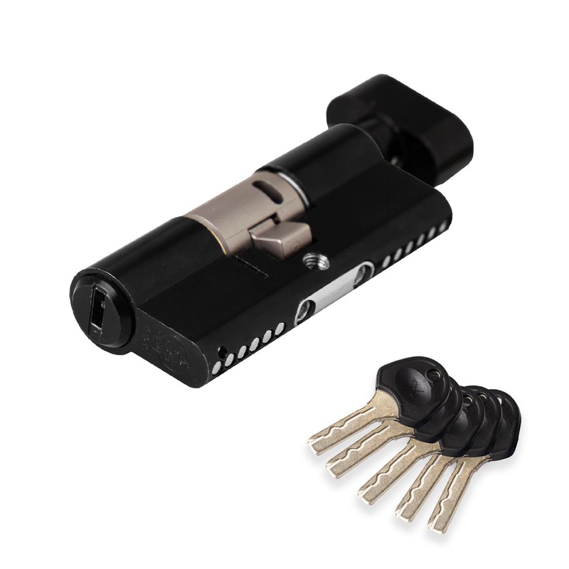 XFORT Colossus Matt Black 3 Star Kitemarked Thumb Turn Euro