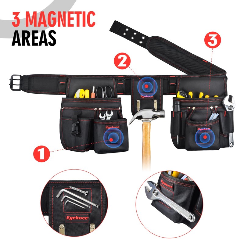 Heavy Duty Tool Belt with Padded Suspenders – Adjustable Construction