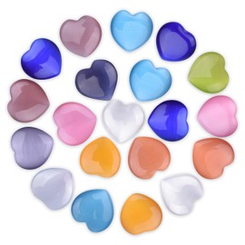 LBJFYHJN Set of 20 Gemstones Healing Stones Heart Stones Healing Crystal Meditation Relief Anxiety Female