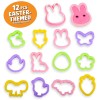 12-Pack Prefilled Easter Eggs with Modeling Dough & Easter-Shaped Cutters