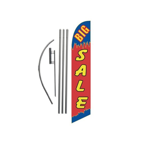 Big Sale Advertising Feather Banner Swooper Flag Sign with 15