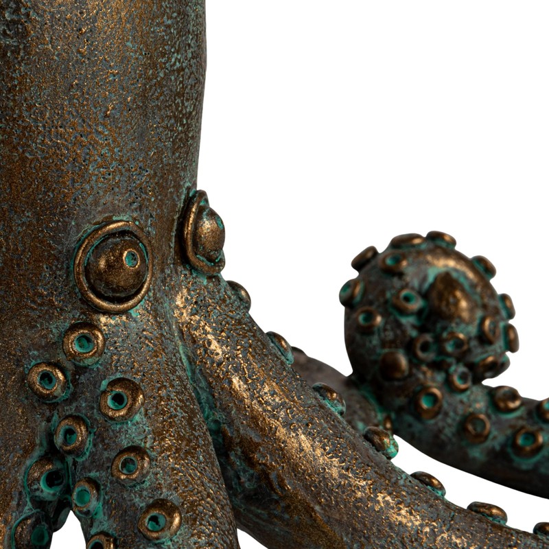 Creative Co-Op Resin Octopus Paper Towel Holder, Verdigris Finish