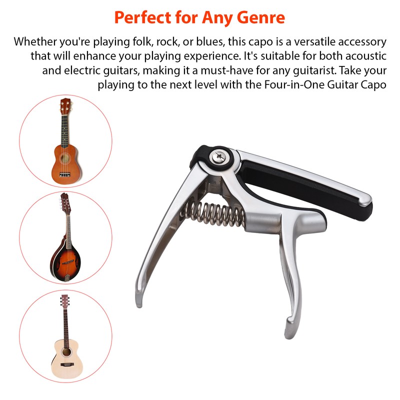 4-in-1 Guitar Capo Quick Change Capo Capo Function Starting Nail